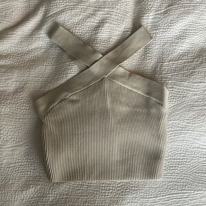 Aritzia criss cross crop top